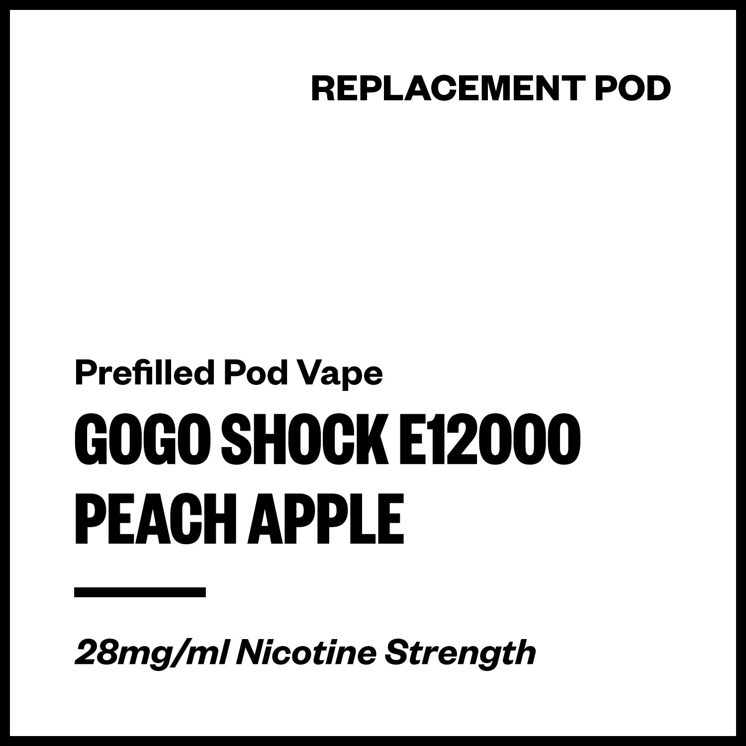 gogo-shock-e12000-pod-peach-apple.jpg GoGo Shock E12000 - Peach Apple (Replacement Pod) - Image 1