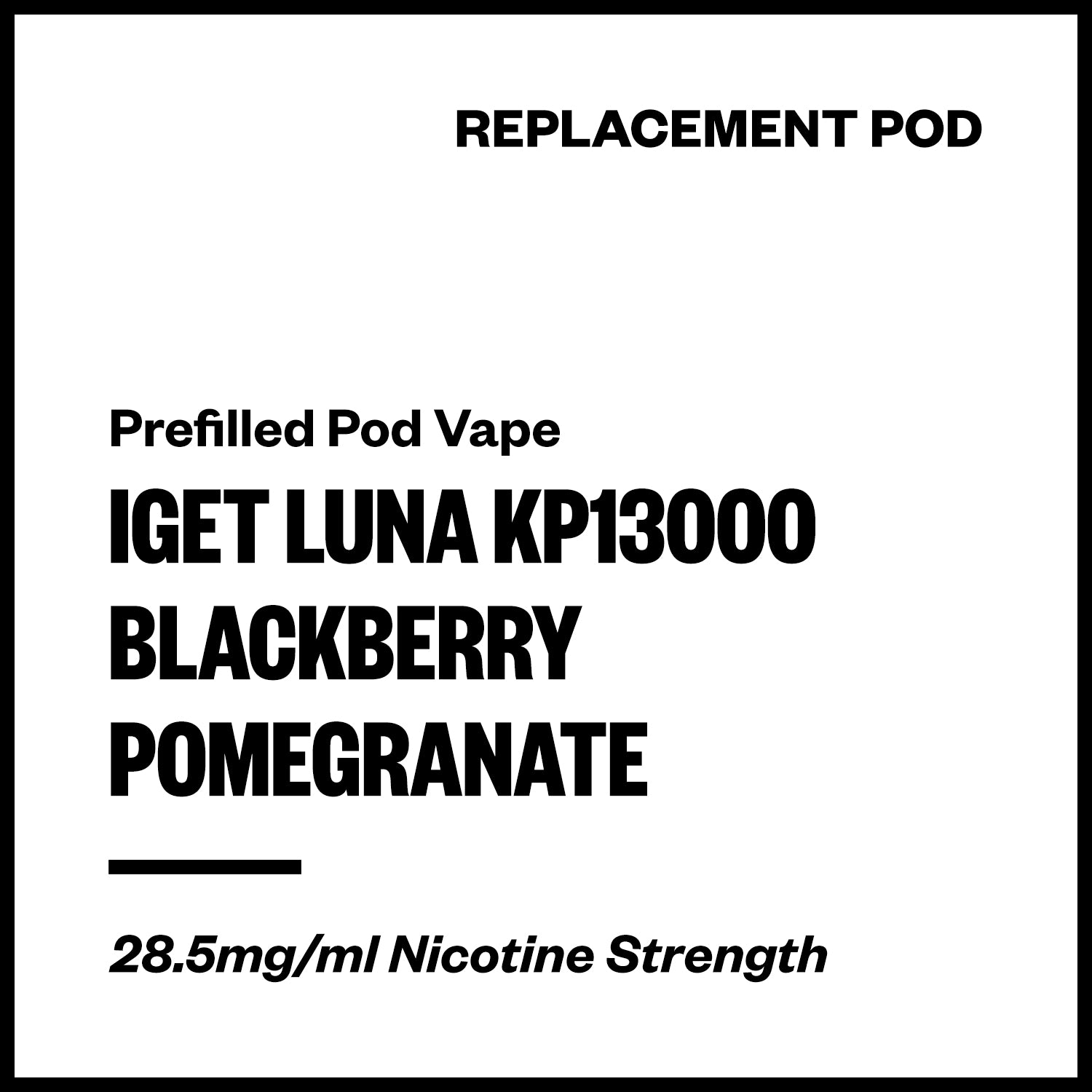 iget-luna-kp13000-pod-blackberry-pomegranate.jpg IGET Luna KP13000 - Blackberry Pomegranate (Replacement Pod) - Image 1