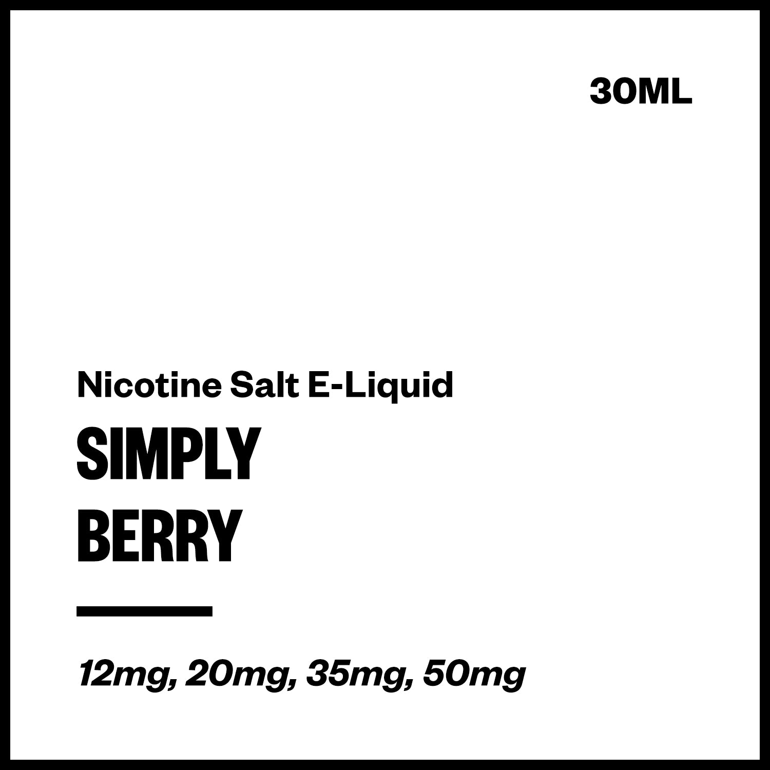 simply-salts-berry.jpg Simply - Berry (Nic Salt E-Liquid 30ml) - Image 1