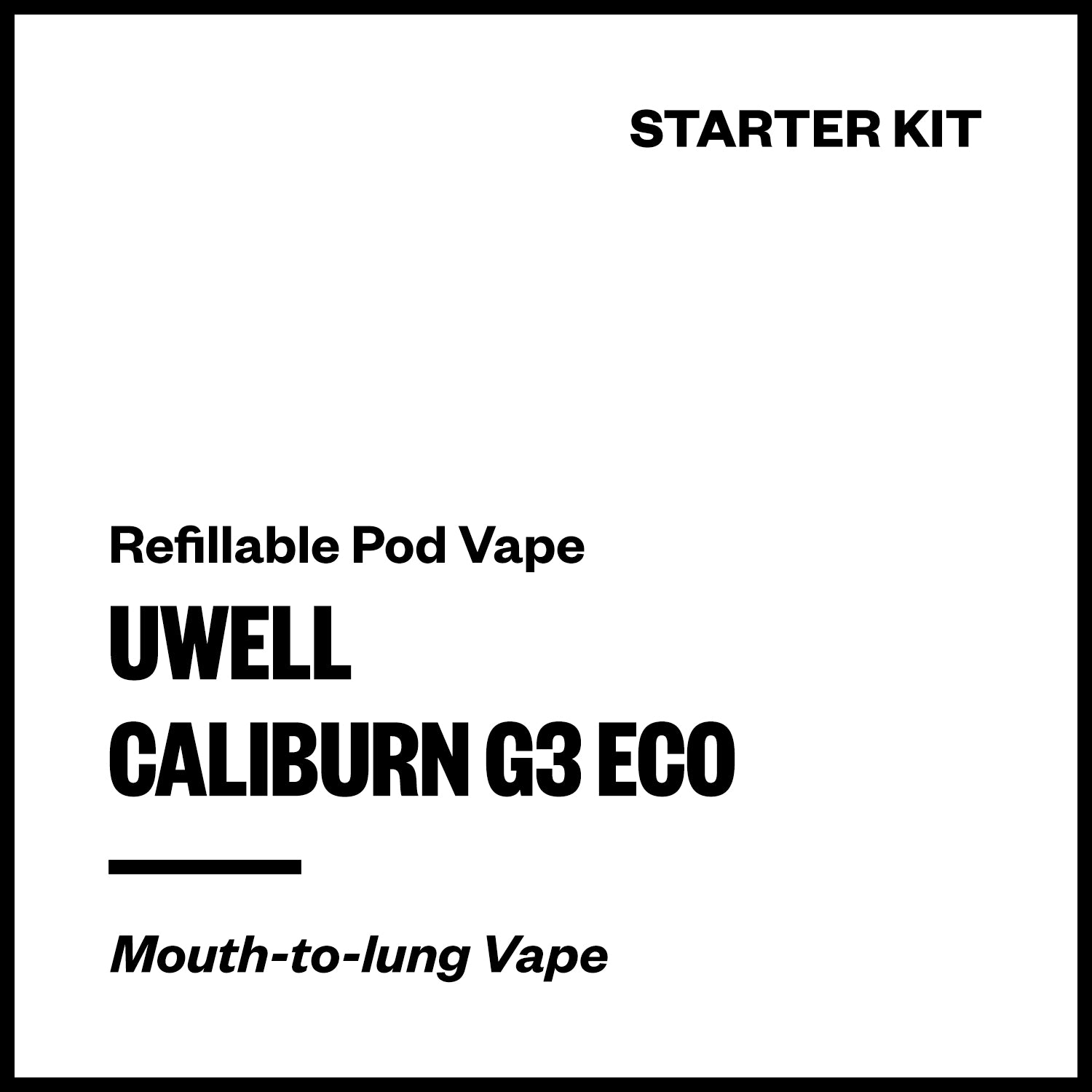 uwell-caliburn-g3-eco-kit.jpg Uwell Caliburn G3 ECO Pod Kit - Image 1