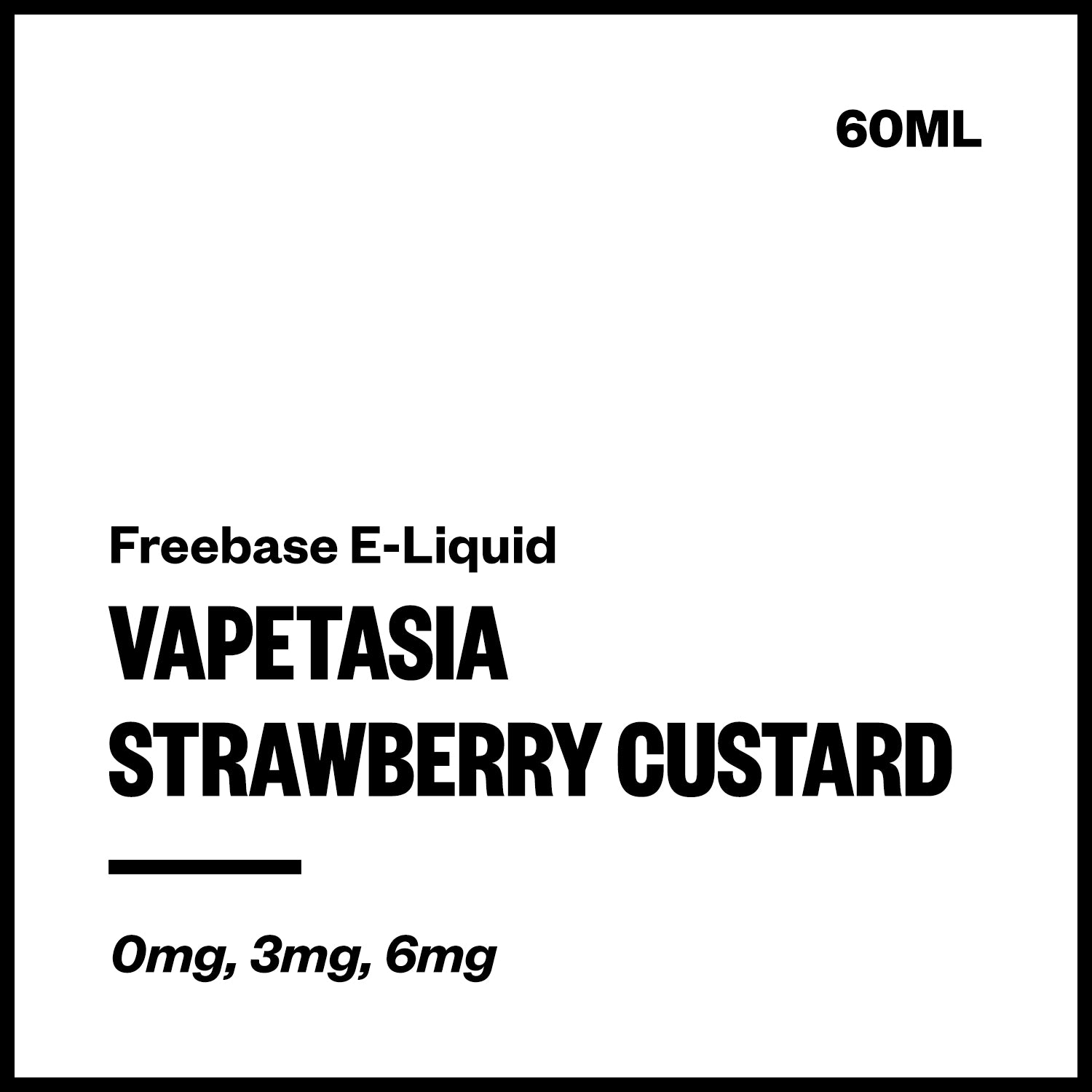 vapetasia-freebase-strawberry-custard.jpg Vapetasia - Strawberry Custard (Freebase E-Liquid 60ml) - Image 1